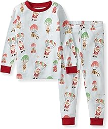 Burt's Bees Baby Girls' Pajamas, 2-Piece Long Sleeve Tee and Pants Organic Cotton PJ Set