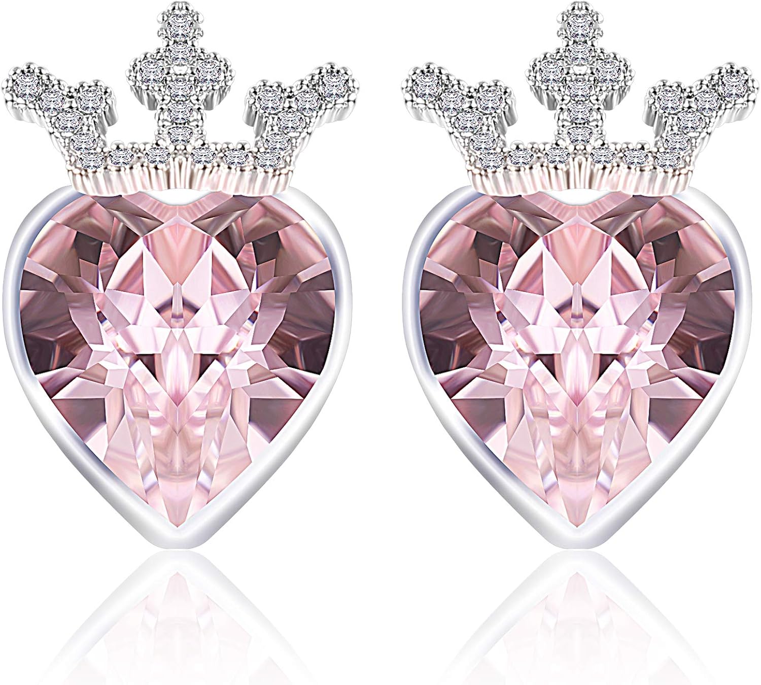 Silver Stud Earrings with Zirconia and Swarovski Ethiopia Ubuy