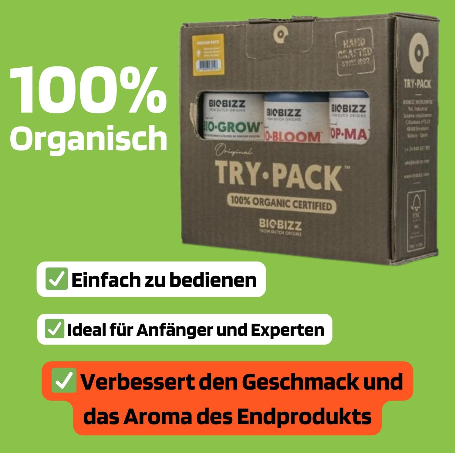 Biobizz Dnger | Biobizz Dnger Set | Biobizz Try Pack | Cannabis Dnger | Cannabis  Dnger Starterset Biobizz | Cannabis Grow Set | Biobizz Trypack indoor |  Biobizz Set | Try Pack Biobizz Indoor Grow : Amazon.de: Garten