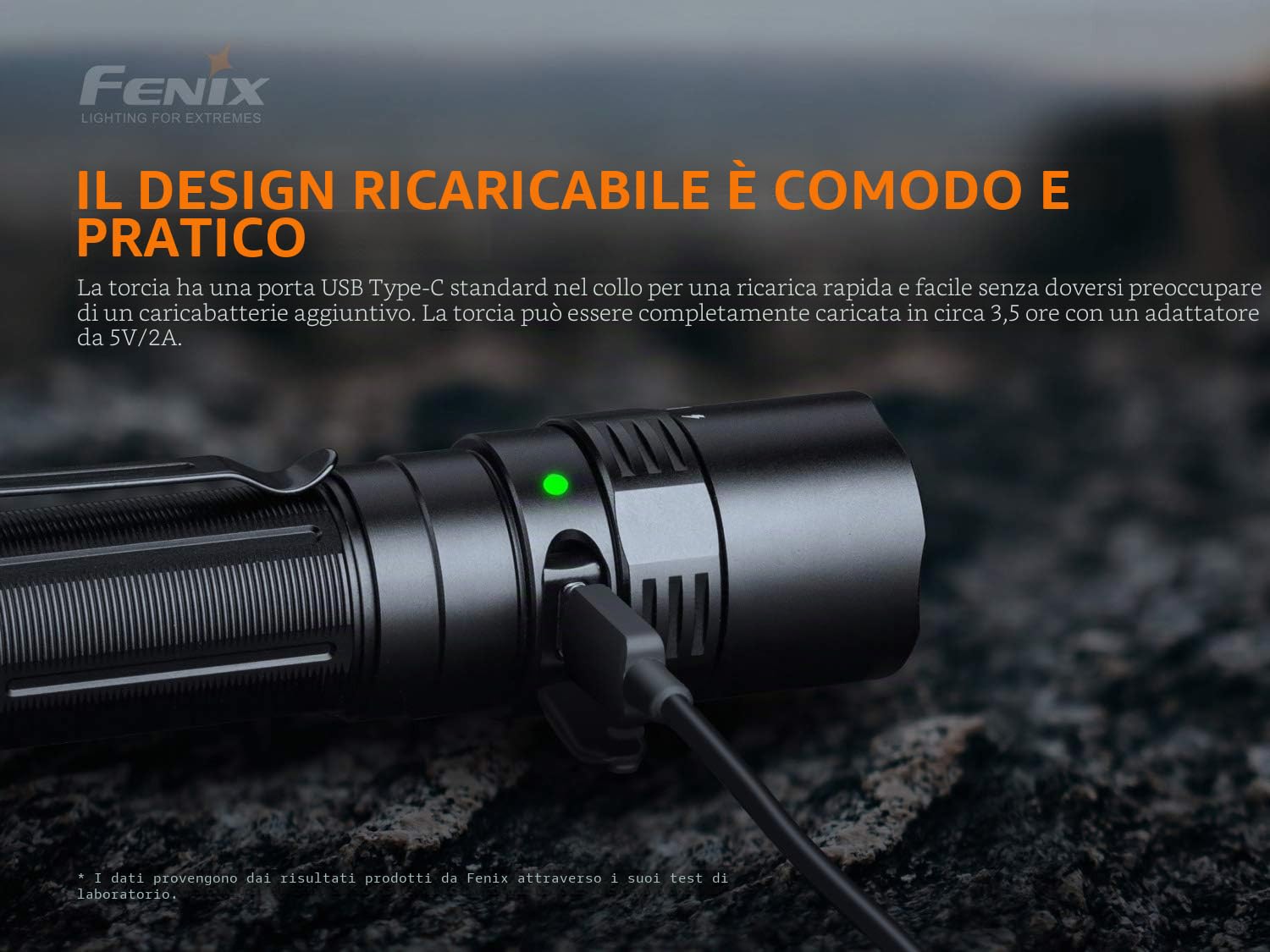Fenix - Torcia ricaricabile PD40R, V2.0 con 3.000 lumen