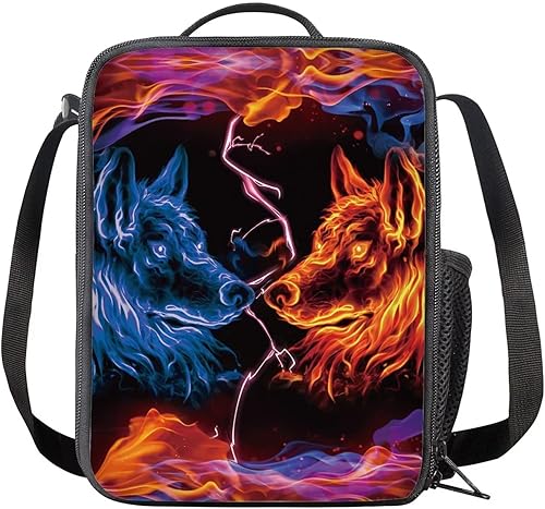 ZFRXIGN Lonchera de lobo para niños y niños, bolsa de almuerzo aislada, bolsa térmica Bento, bolsa de almuerzo para niños y adultos, picnic,