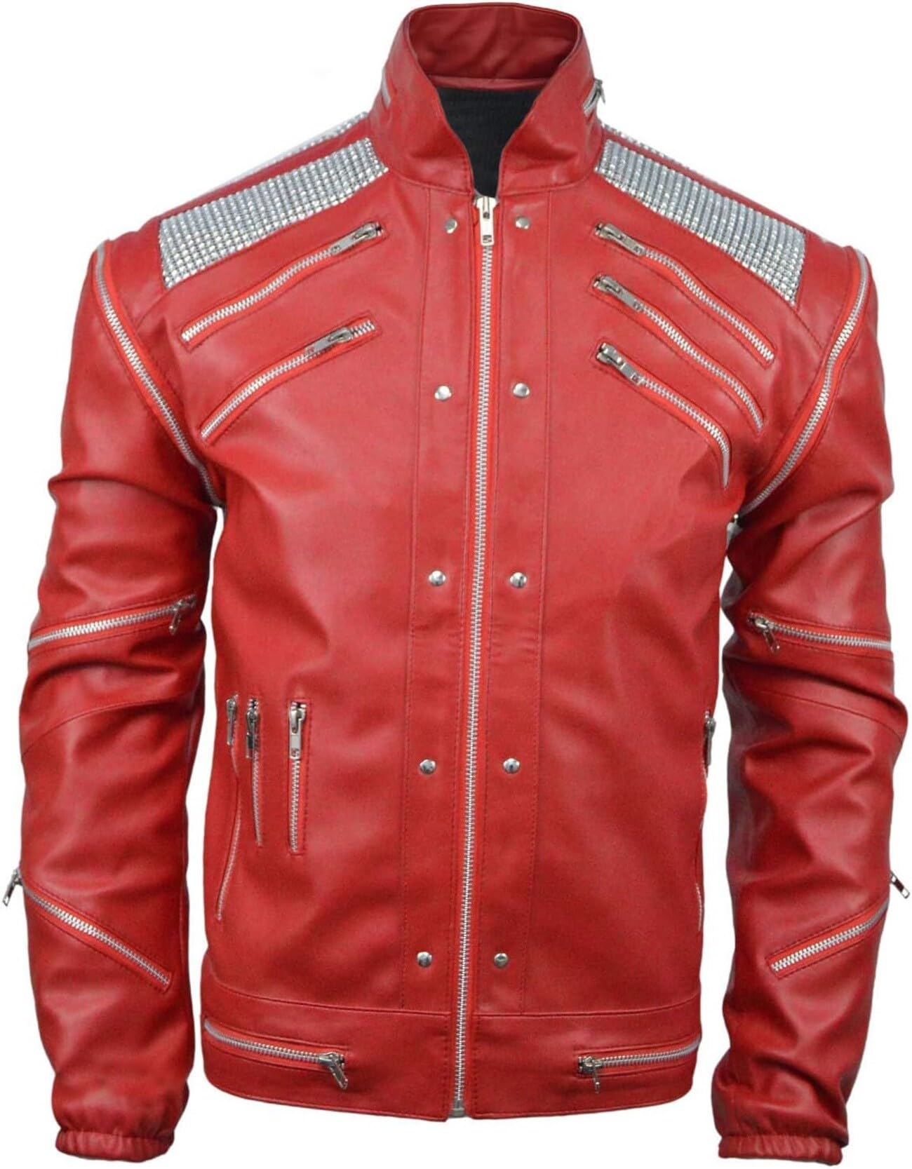 Costume da uomo MJ Beat it Cordura Jacket Thrilled Concert Cosplay Halloween