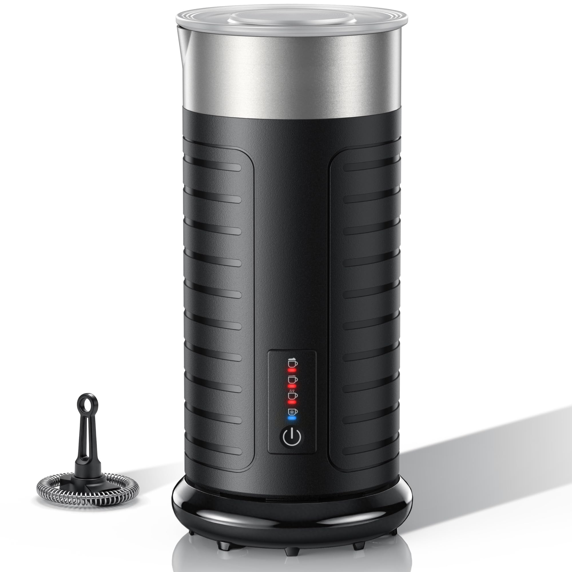 Photo 1 of Waterproof Milk Frother, Fully Dishwasher Safe, 4 Modes for Hot/Cold Foam, Latte, Cappuccino, One-Touch Operation, Ergonomic Grip, Compact Coffee Maker