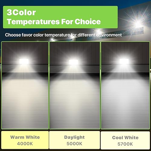 Miniatura 3 de Glitgate Paquete de luz LED de 75 W de 65 W 45 W seleccionable, lente de vidrio 400050005700 K, luz del atardecer al amanecer, 9800 lm LED de