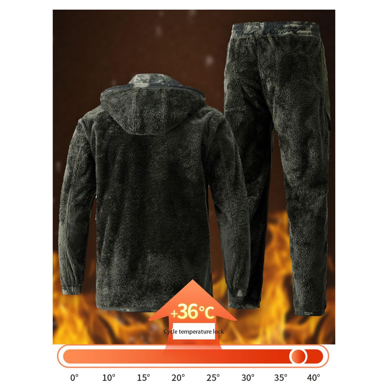 Set Tute Da Sci Da Uomo, Set Di Tute Da Sci In Due Pezzi Mimetiche Alla Moda Impermeabili Antivento Calde E Calde, Set Giacca E Pantaloni Coibentati Con Cappuccio, Per Pesca