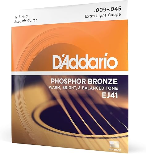 Miniatura 29 de D'Addario Cuerdas de Guitarra - Cuerdas de Guitarra Acústica de Bronce Fosforado - EJ16-3D - Espectro Tonal Rico y Completo - Para Guitarras de 6