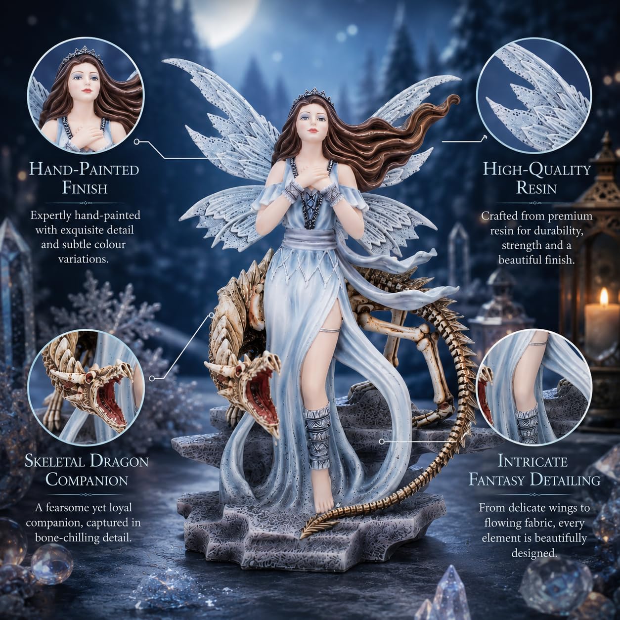Nemesis Now Lexa - Statuetta 35 cm, colore: Blu