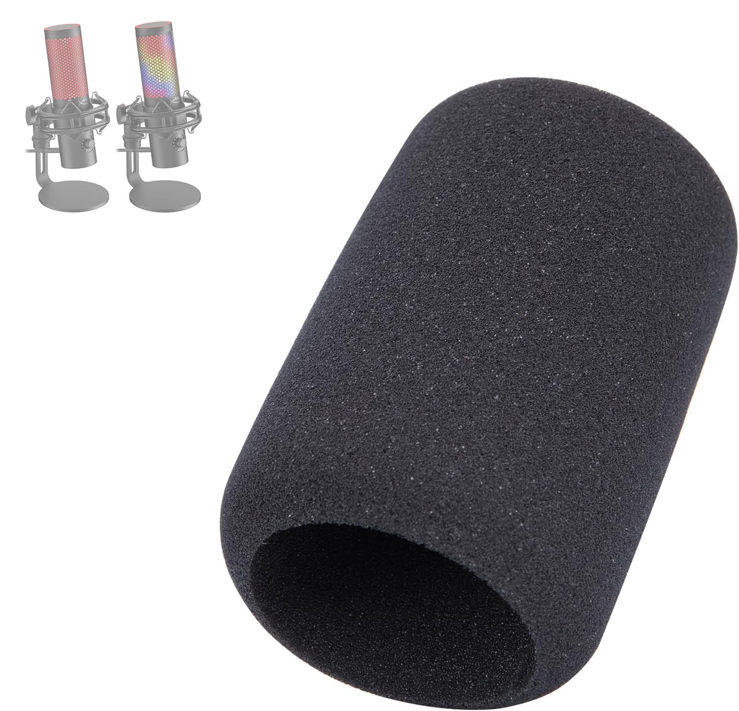 Microfoonhoes schuim voor QuadCast 2 - Microfoonwindscherm, microfoon popfilter compatibel met HyperX QuadCast 2 S USB-microfoon om ruis te verminderen van YOUSHARES