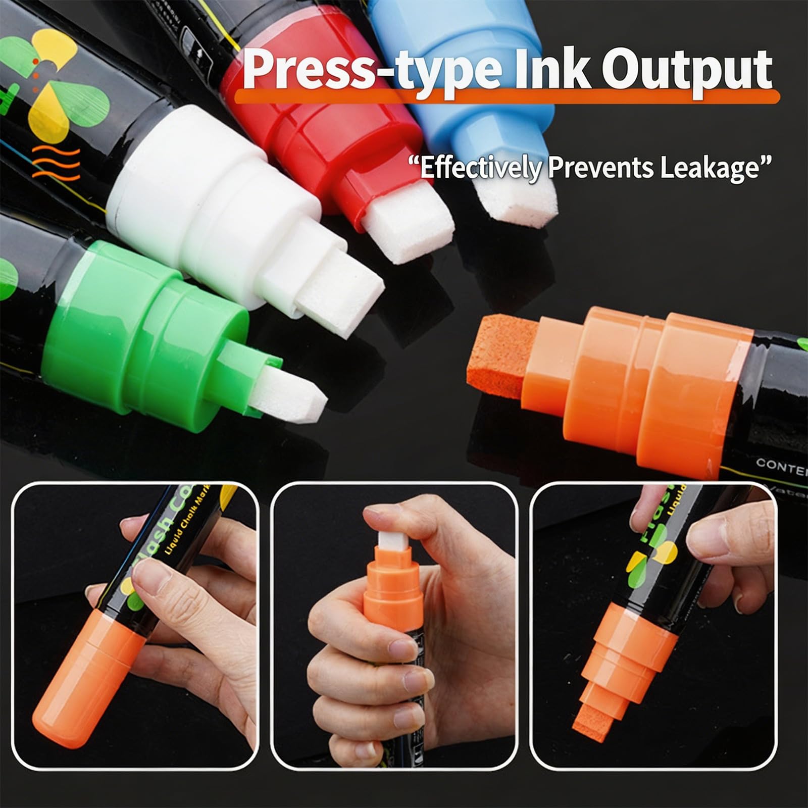 Flüssigkreidestifte für Kreidetafeln, Kreidemarker, trocken löschbare Marker mit Einzelkopf, fluoreszierende Marker, Textmarker für Glasfenster, Whiteboard, Flüssigkreidestifte für Tafel