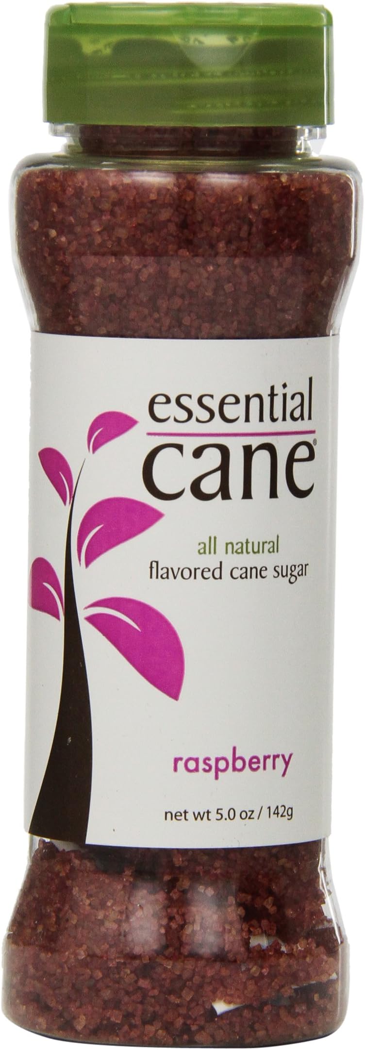 Essential Cane Raspberry Flavored Cane Sugar, 5-Ounce Jars (Pack of 3)