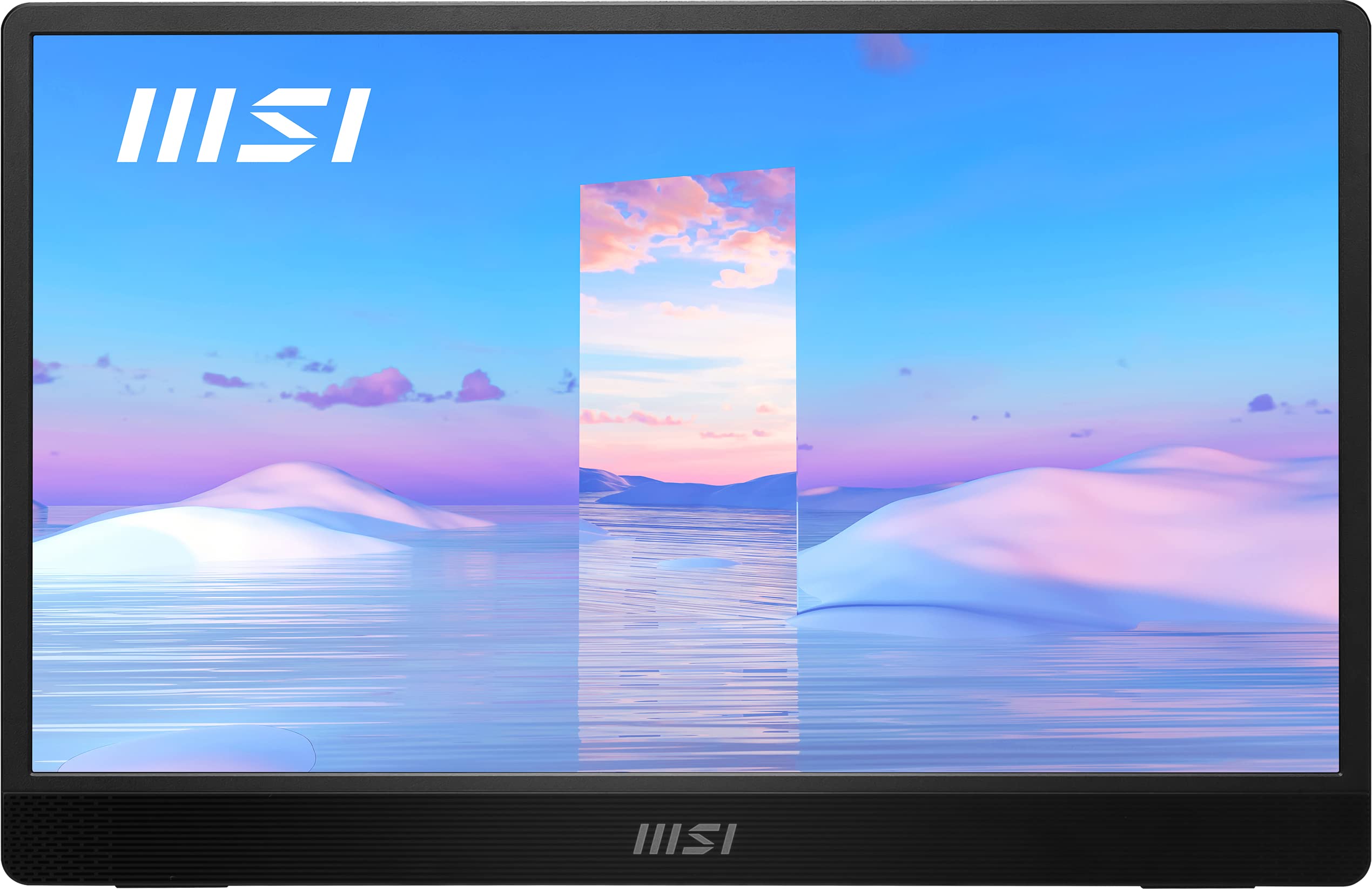 MSI PRO MP161DE portabler IPS Monitor 39,6 cm (15,6 Zoll), 60 Hz, FHD (1920x1080), Ultra Slim, USB Typ C, Mini HDMI, schwarz