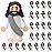 Bememo 25 Pcs Little Jesus Figures Original Design Mini Rubber Jesus Toys to Hide and Seek Religious Party Favors Sunday Baptism Gifts(Gray)
