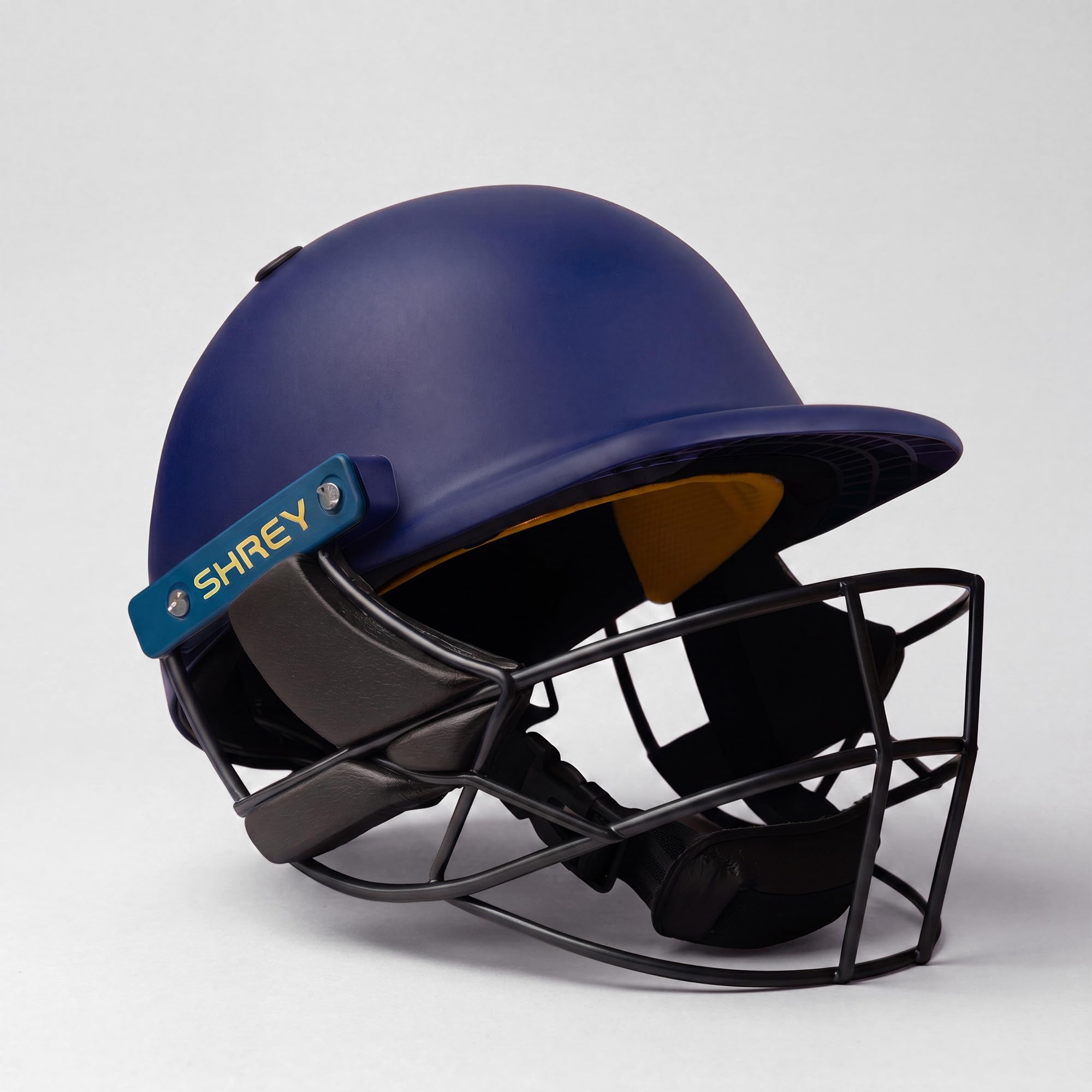 Shrey Chroma Stainless Steel Cricket Helmet (Painted) (Fixed Visor) (Navy, M)-image-12