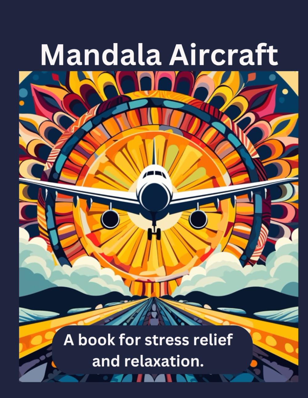 Mandala Aircraft: A Coloring Book for Adults: Mandala Aircraft is a coloring book for adults that reduces stress and promotes relaxation.