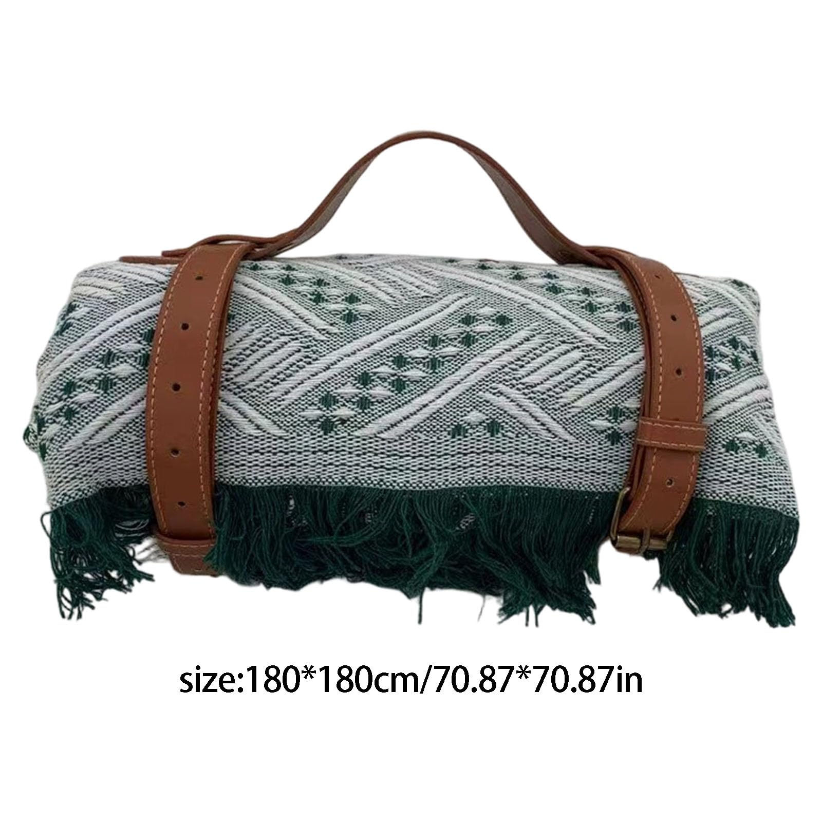 Generosa Manta acrílica para Exteriores de 180 x 180 cm con Asas de, cómoda para Descansar sobre césped o la, Almohadilla para Comer Aire Libre Resistente Agua