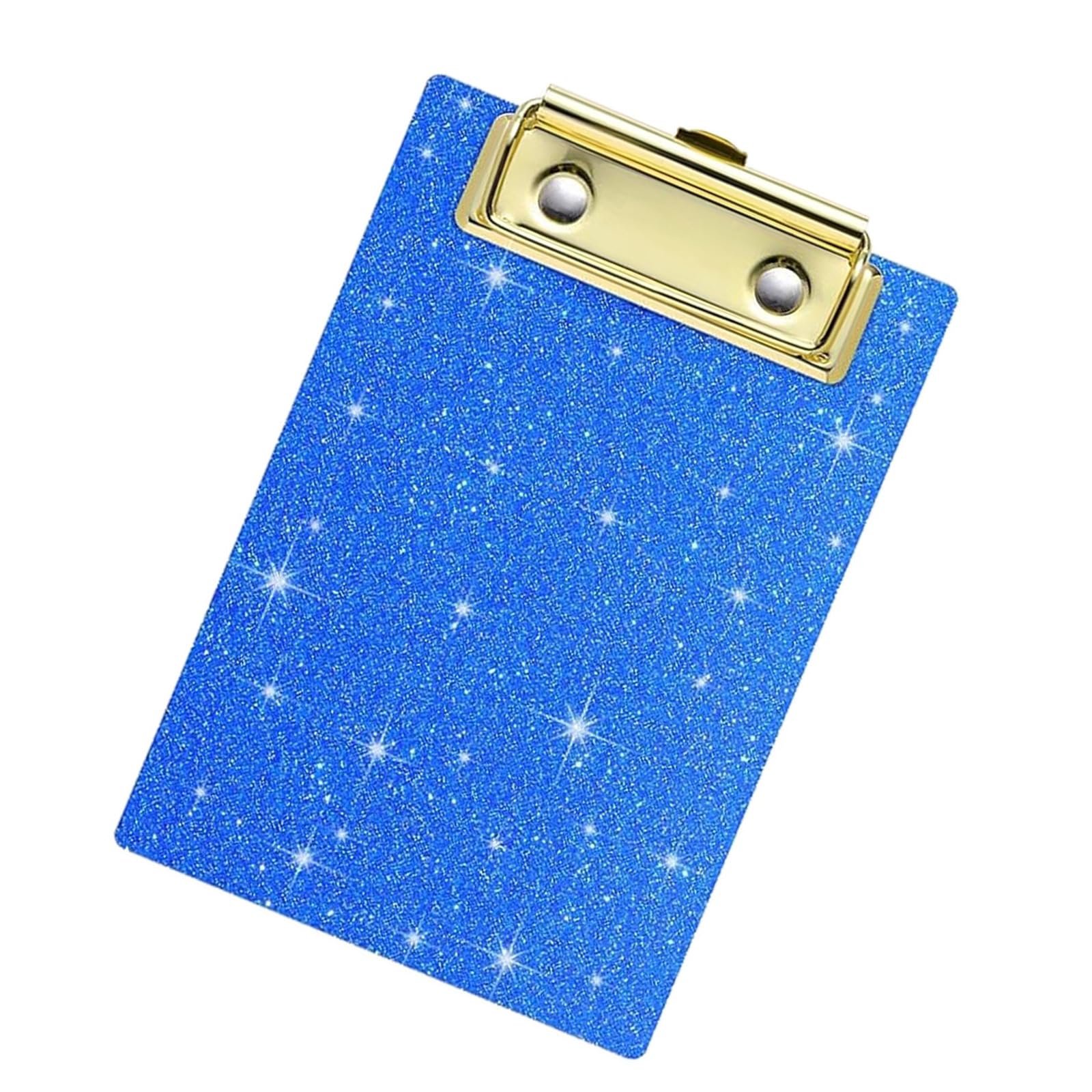 BWANGIAO Sparkling Acrylic Document Clip Board 6x4Inch Small Glittering Clipboard For Offices School Hospital File Organization