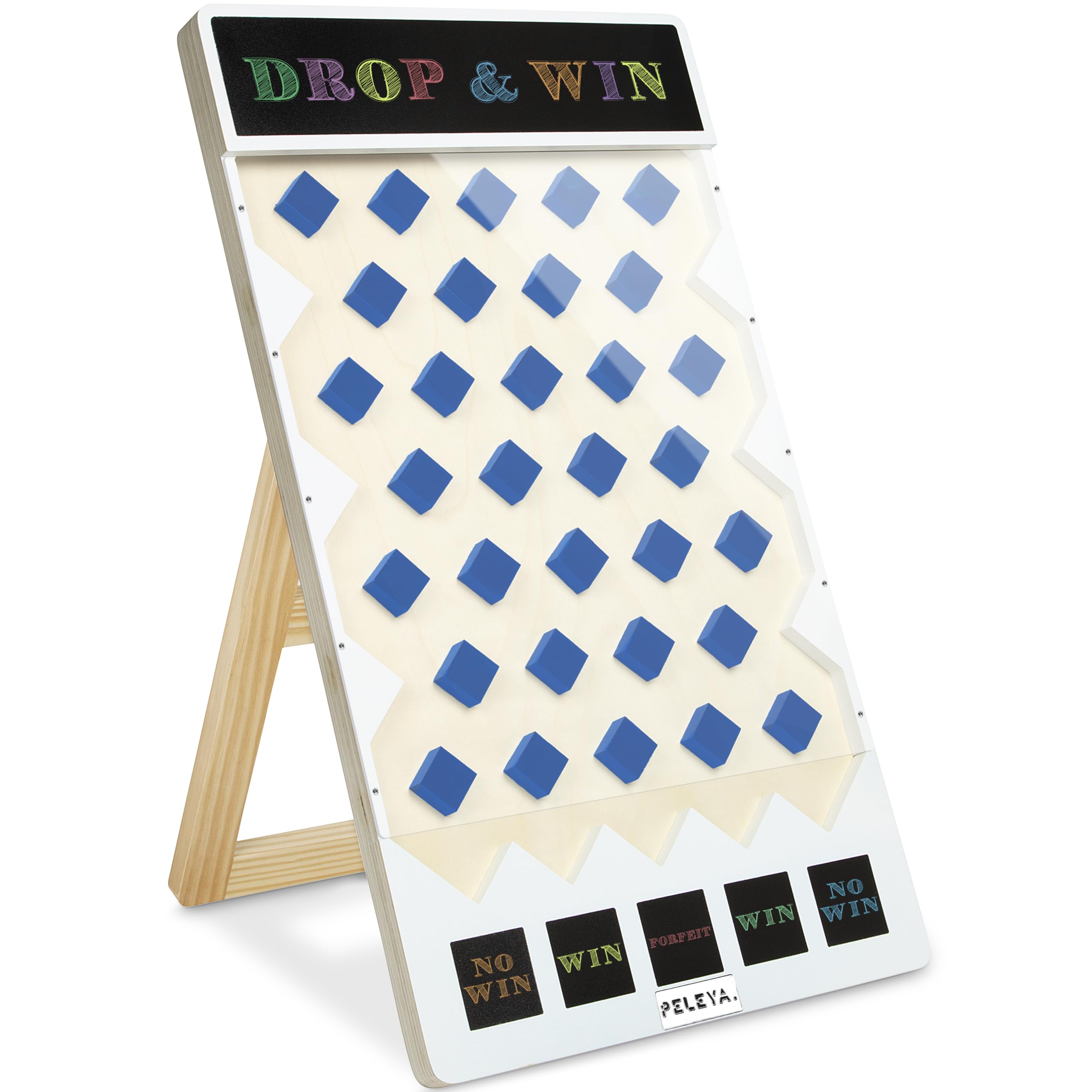 Prize Drop Disc Game Wood 27.8" x 15.9" with Chalkboards Carnival Game Trade Show