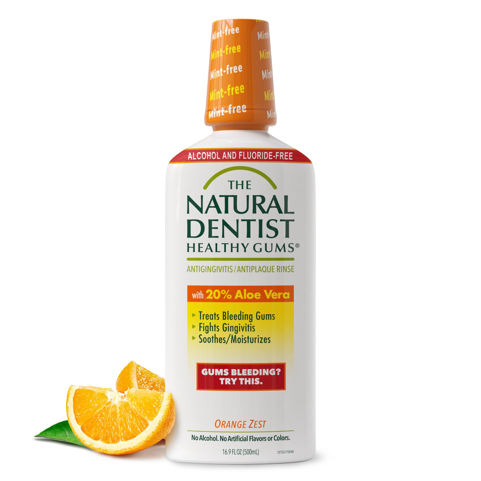 The Natural Dentist Healthy Gums Antigingivitis Mouthwash in Orange Zest flavor. The no-mint treatment for bleeding gums-image-12