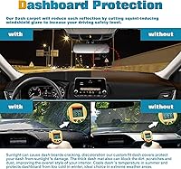 Vista 7 de x xotic tech Alfombrilla para consola central para tablero de instrumentos precortada, antideslizante, protector solar y deslumbramiento, cubierta