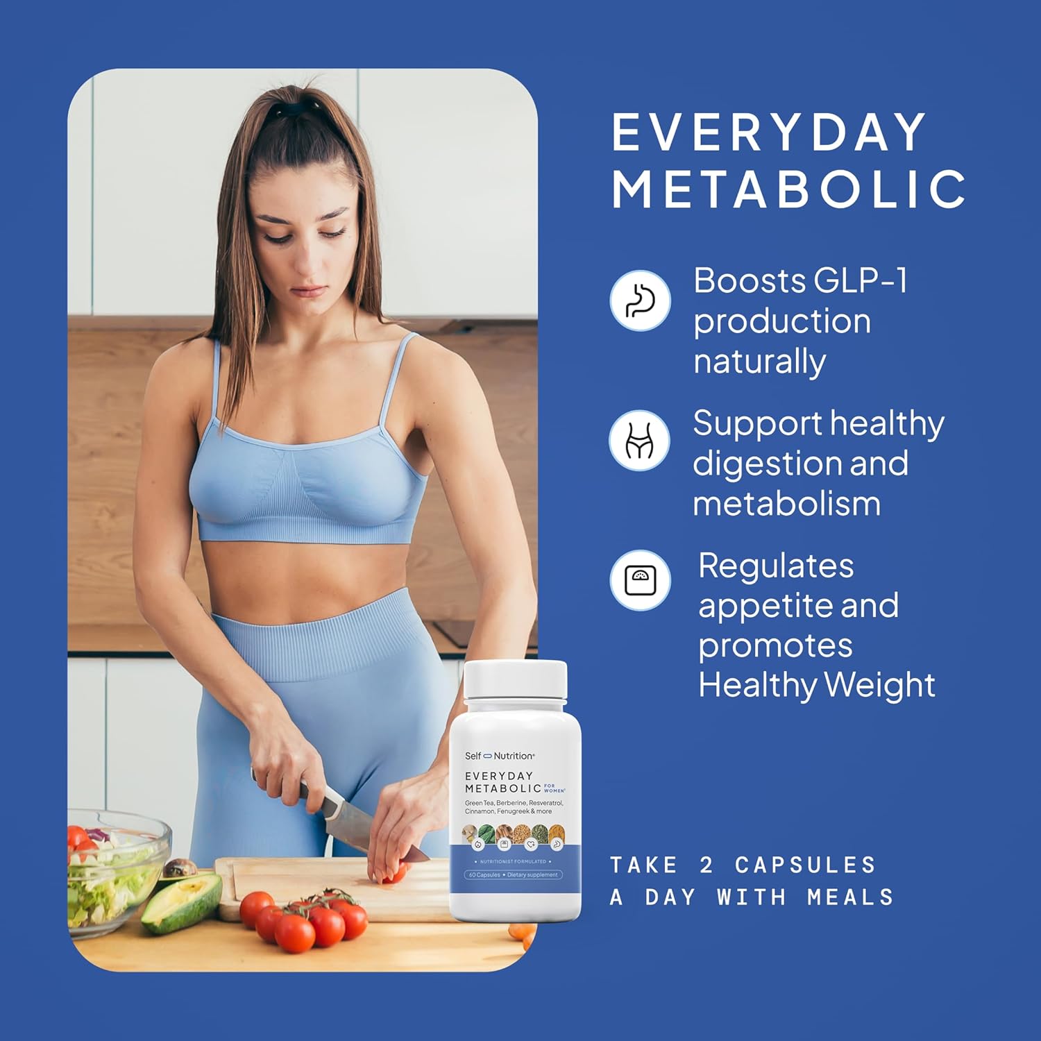 Glp-1 Berberine Weight Loss Supplement + Green Tea, Fenugree...