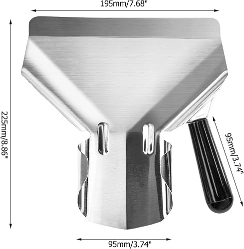 Miniatura 2 de Cuchara de palomitas de maíz de acero inoxidable, herramienta de llenado rápido para bolsas y cajas de alimentos, cuchara multiusos para patatas