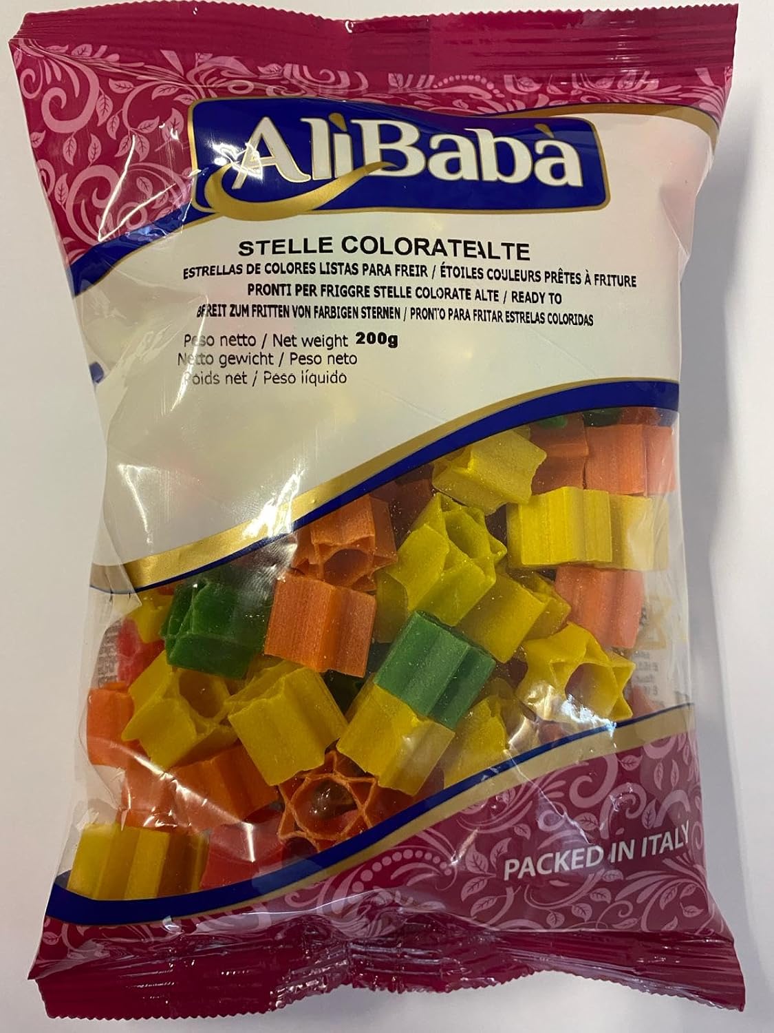 Kajal AliBaba Big Stars Shape Fryums Ready for Frying Paper Snacks Serve them with your favourite dip sauce or chutney 2 x 200 g