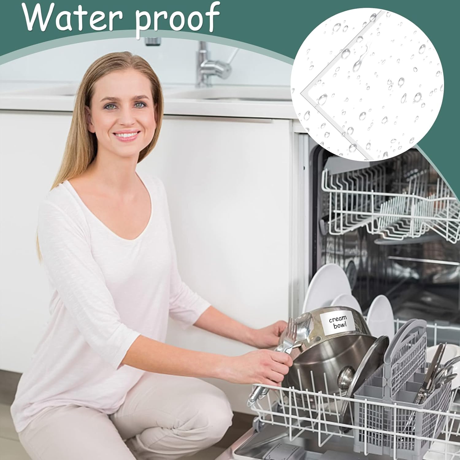 6 x 4 Inch Large Labels for Storage Bins, 60 Pcs Storage Bin Labels Removable Labels Water/Oil/Tear Resistant Storage Labels for Plastic Containers Home Organization : Office Products