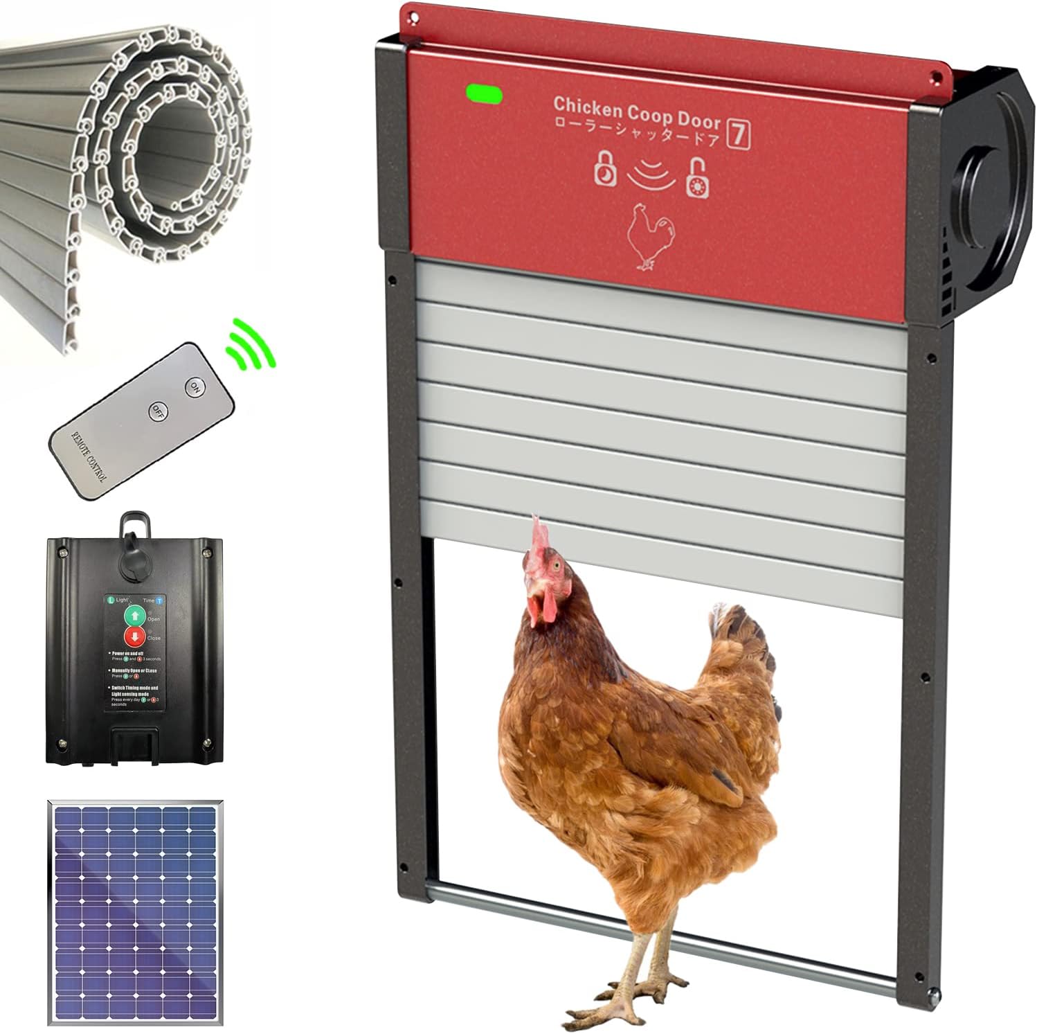 Automatic Chicken Coop Door Opener with Timer & Light Sensing & Remote