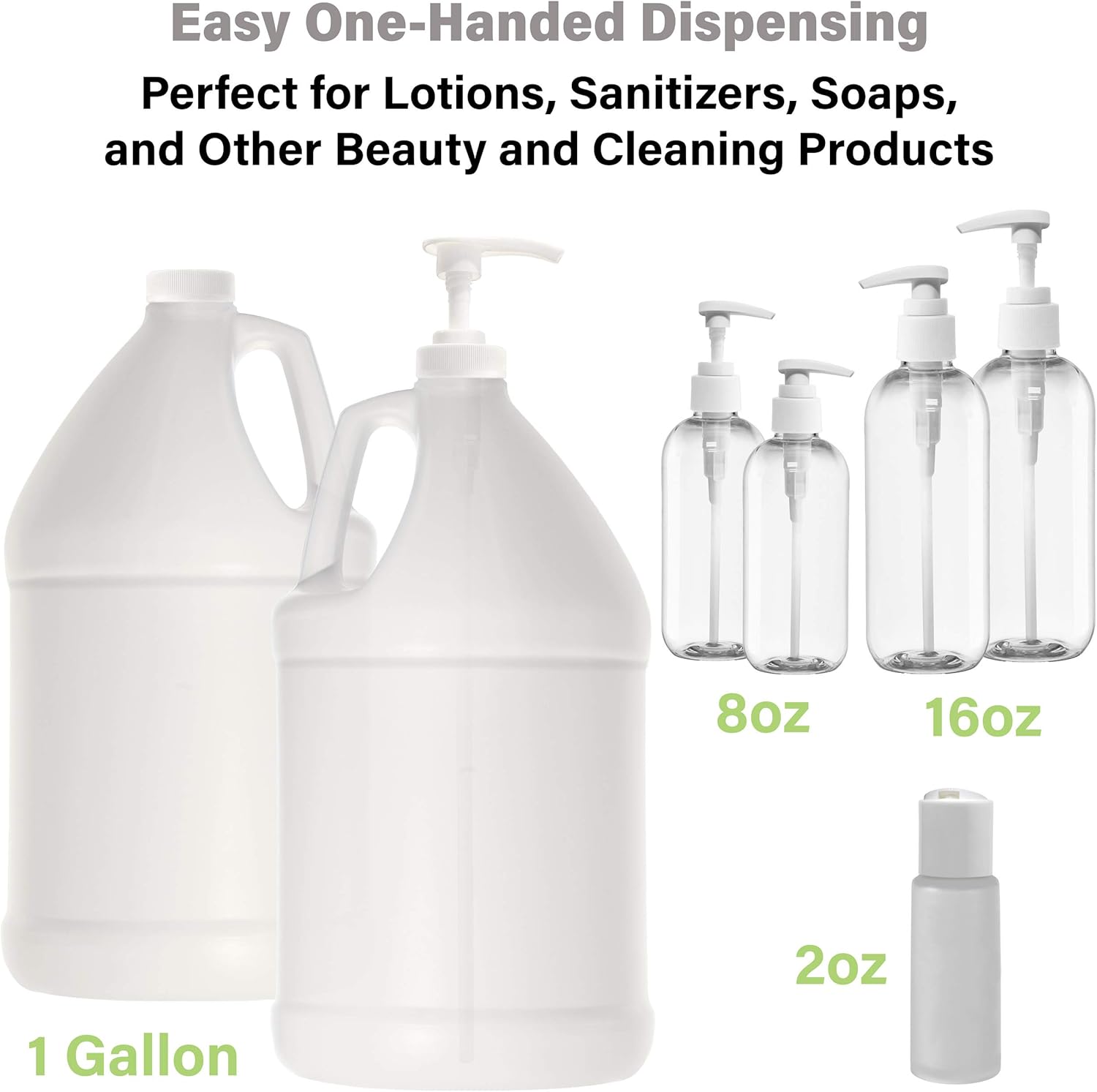 KOALA Clear Refillable Bottles with Leak Proof Press Pump Dispenser BPA Free Ideal for Lotions, Soaps, Shampoo, Conditioner, Travel Size Hand Sanitizer Spray Refills (8oz, Pack of 36)