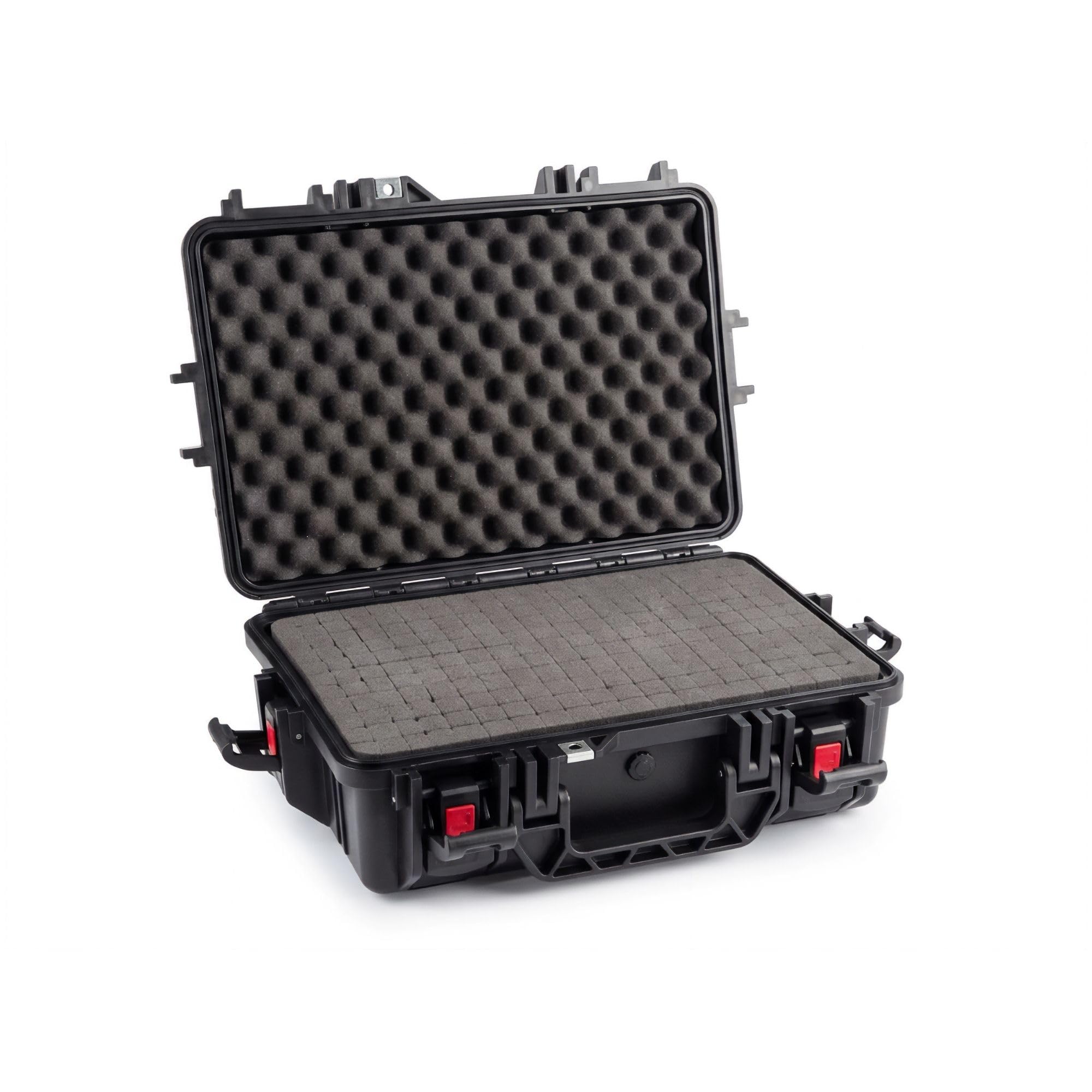 Perel Custodia rigida IP67 impermeabile con schiuma pretagliata, valigia protettiva per fotocamera drone e utensili, antiurto antipolvere con valvola di pressione, 450x336x174 mm