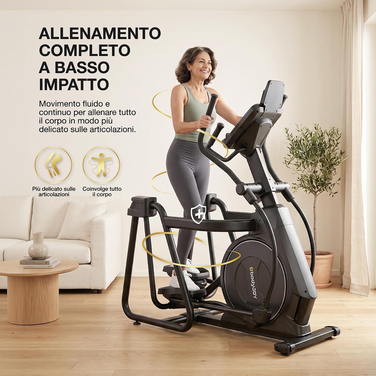 Niceday Ellittica da Casa per Anziani, Falcata 53 cm, Basso Impatto-BodyJOY