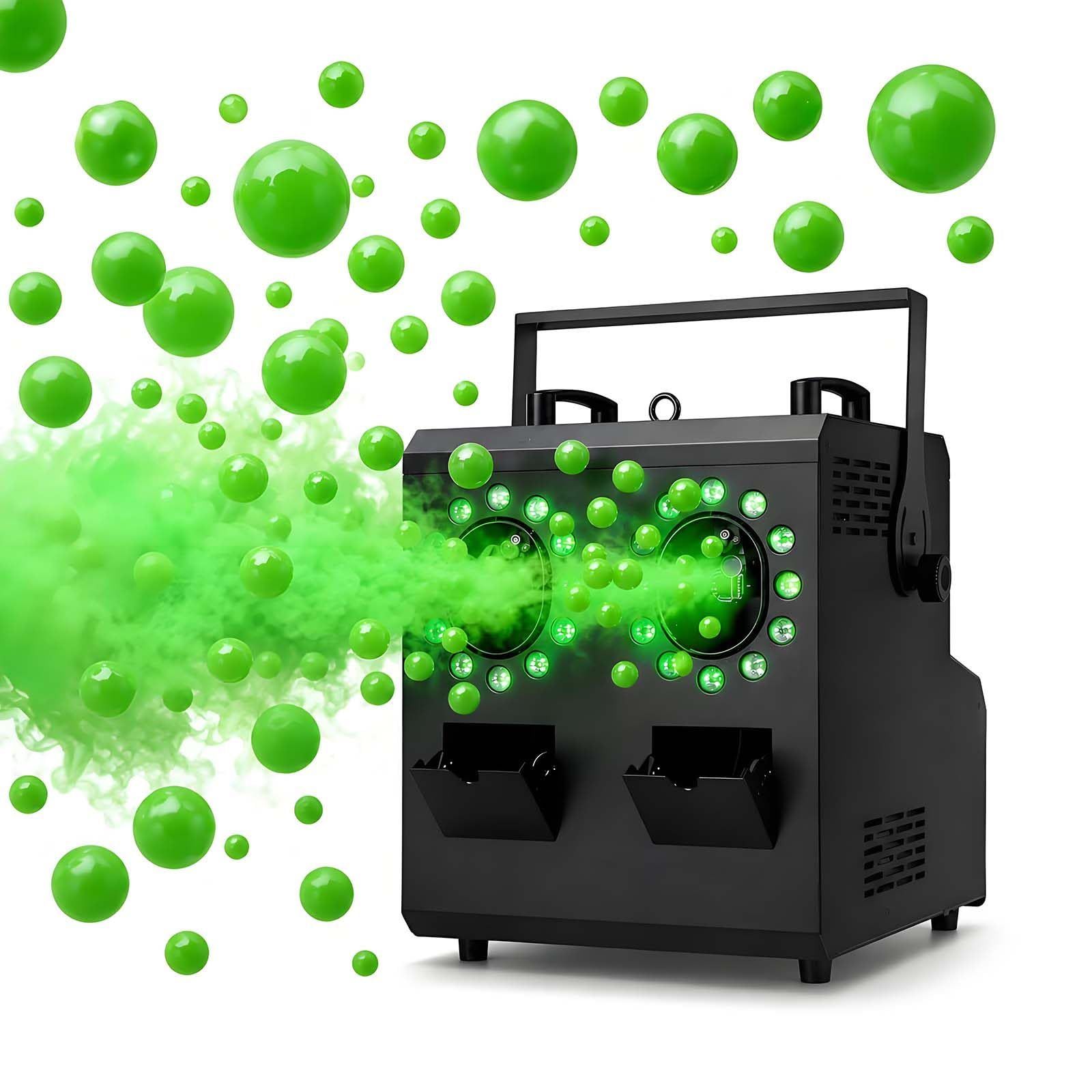 Machine à Bulles et Fumée avec Télécommande sans Fil – Débit 4000 Cfm DualNozzle