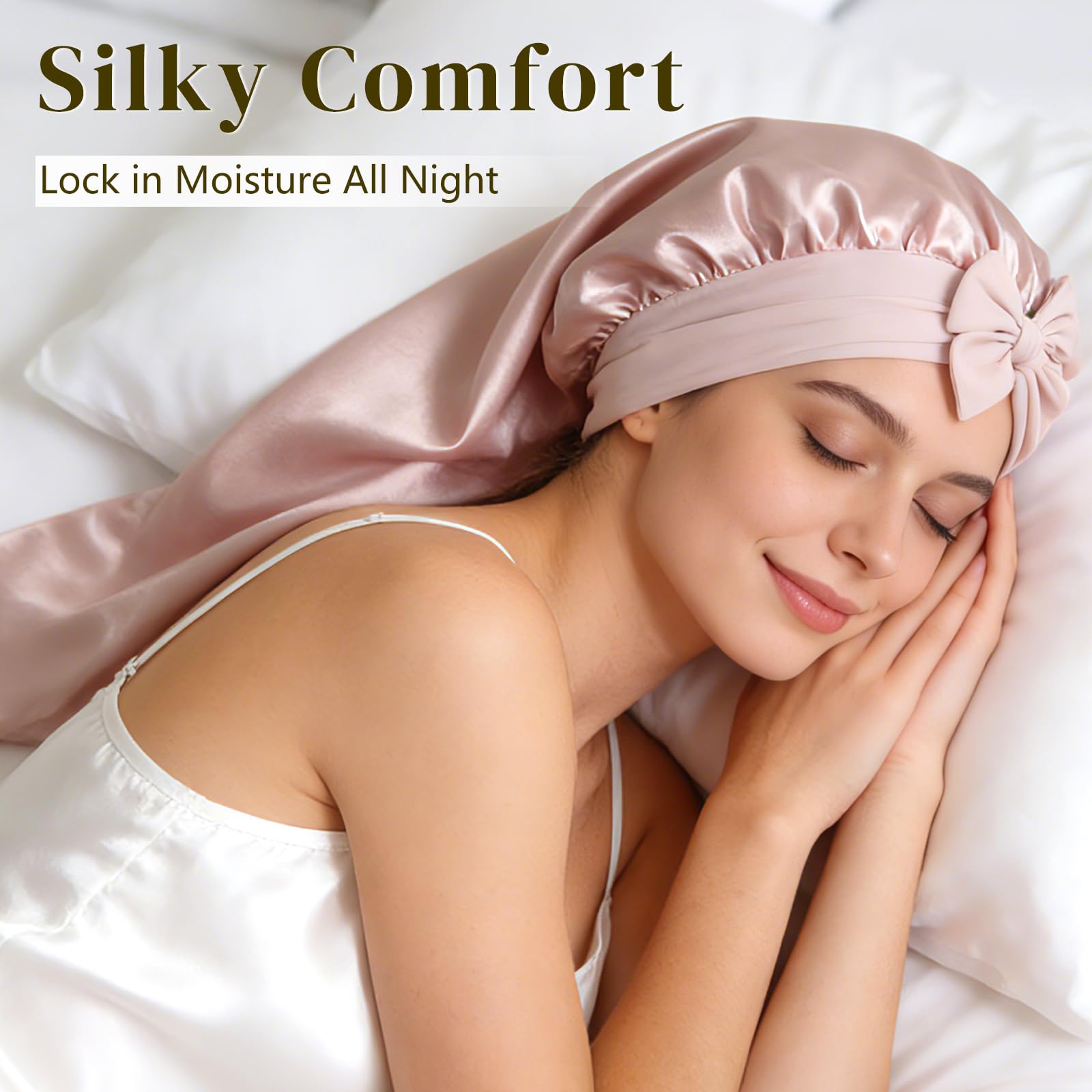 ZIMASILK 19 Momme Mulberry Silk Bonnet for Sleeping Women