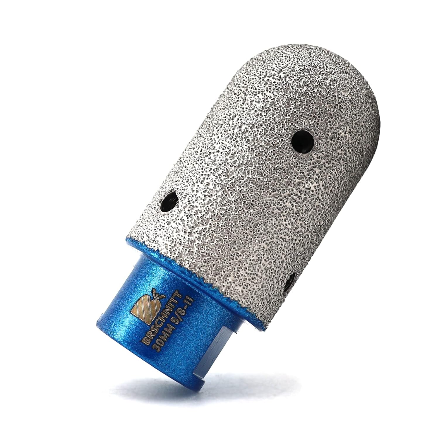 Diamond Finger Milling Bits - BRSCHNITT 1-3/16" Dry Core Drill Bit for Enlarging Shaping Existing Holes of Porcelain,Hard Ceramic,Granite,Marble Diamond Hole Saw with 5/8-11 Thread (30mm) Blue