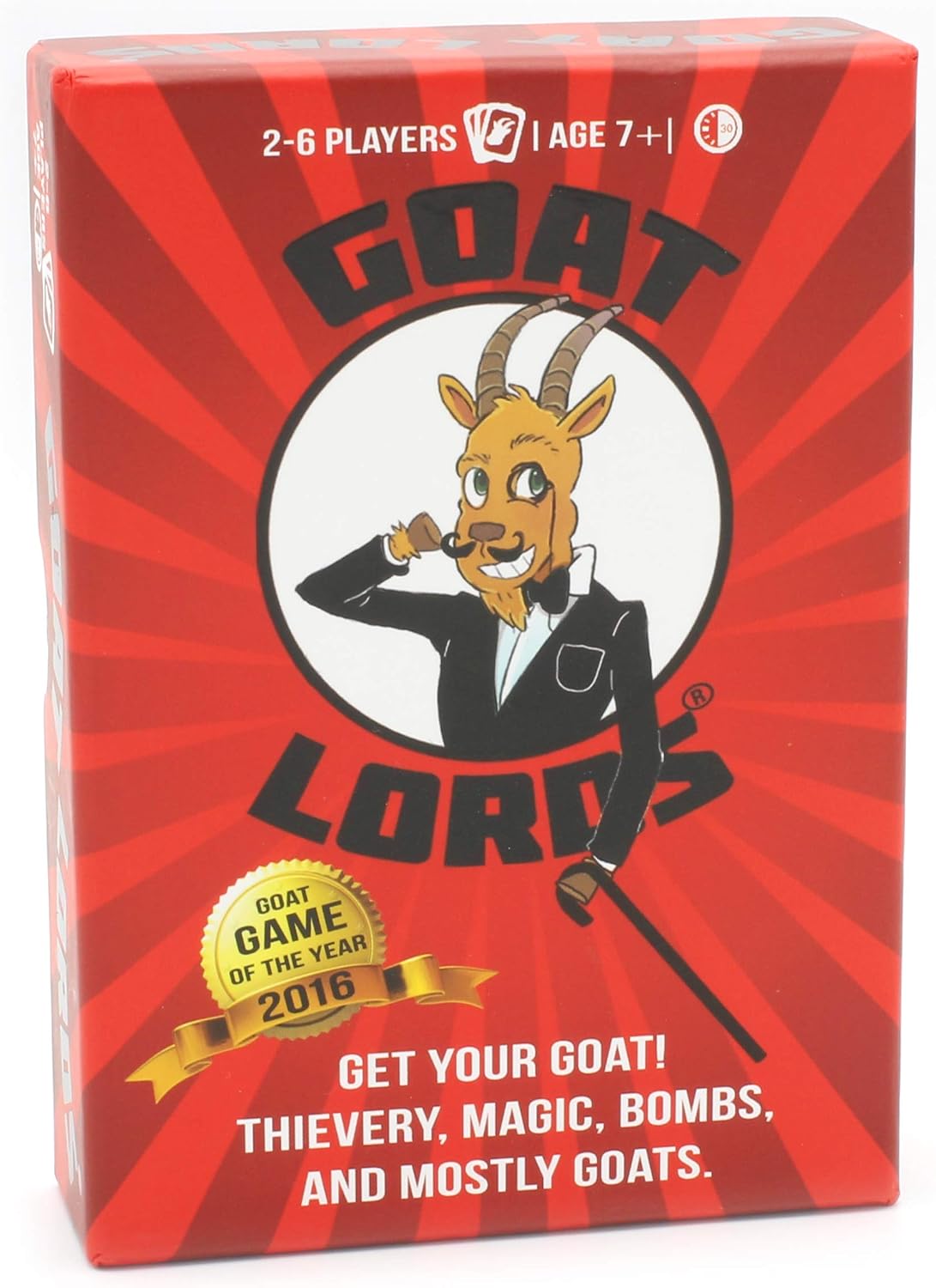 Gatwick Games Goat Lords, Hilarious, Addictive and Competitive Card Game with Goats - Fun Card Games for Adults, Teens, and Family Game Night - Family Games for Teens, Adults & Kids 8-12 - 2-6 Player