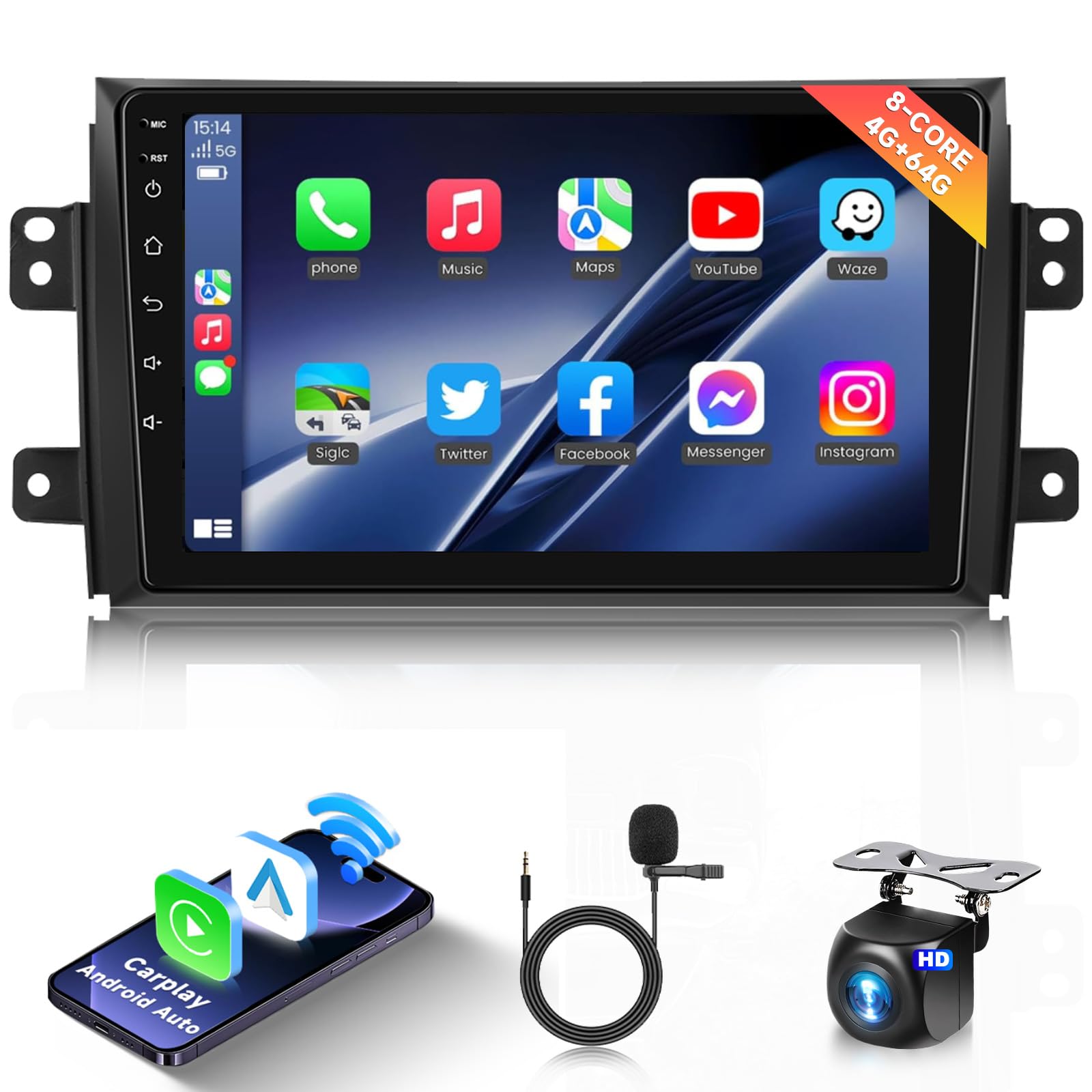 Amazon.com: 5Ghz WiFi 8Core 4G+64G Car Stereo Radio for Amazon.com: 5Ghz WiFi 8Core 4G+64G Car Stereo Radio for