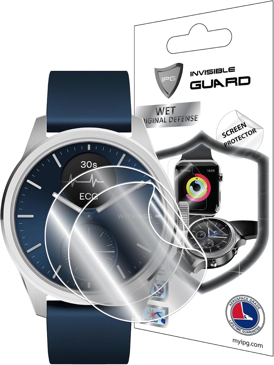 IPG for Withings Scanwatch 2 (2025 Edition) 42mm Hydrogel Screen Protector (2 Units) Invisible HD Clear Film Anti Scratch Guard-Smooth/Self-Healing/Bubble for ScanWatch2('25) 42mm