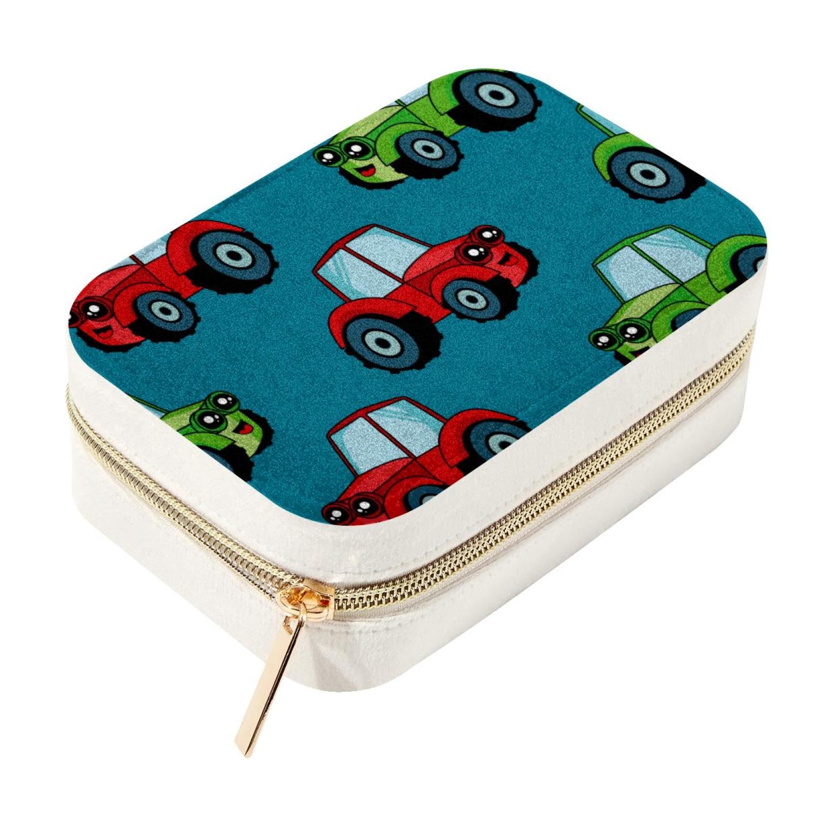 Boîte à bijoux de voyage en velours à compartiments modulables pour bagues et colliers