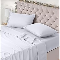 Utopia Bedding – Set Lenzuola Letto Matrimoniali 4 Pezzi 180×200 cm – Spazzolata Poliestre di Microfibra – Oeko-Tex Certificato – Lenzuolo con Angoli, Lenzuolo Piatto e 2 Federe 50×75, Bianco