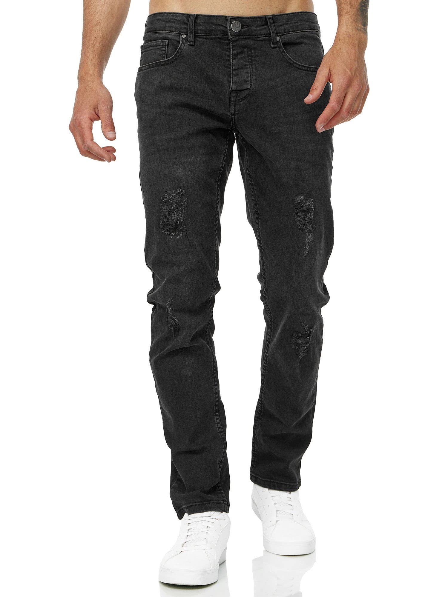 Tazzio Jeans Herren Slim Fit Stretch Jeanshose Hose Denim Destroyed Look 16525