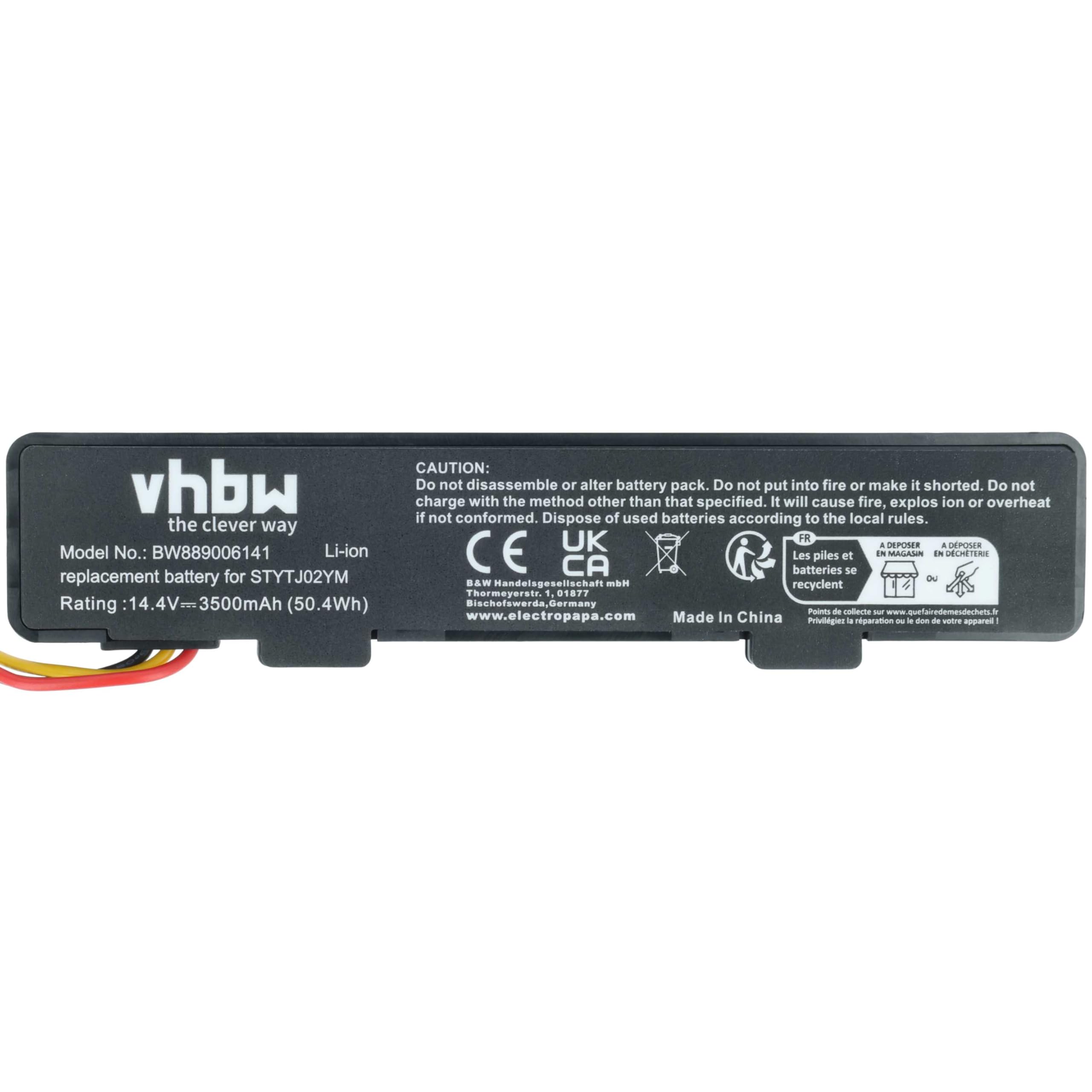 vhbw Akumulator kompatybilny z robotem odkurzającym Proscenic M6 Pro, LDS M7 (3,5 Ah, 14,4 V, litowo-jonowy)