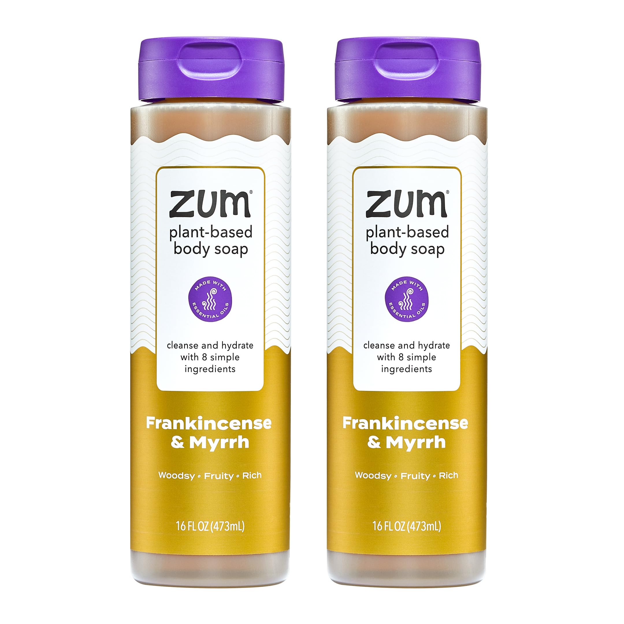 Zum Body Soap - Frankincense & Myrrh - 16 fl oz (2 Pack)