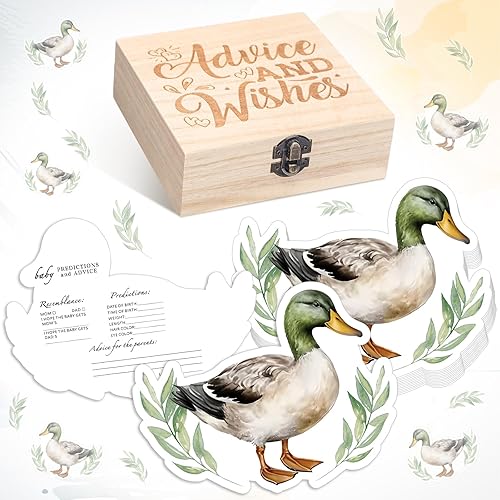 Miniatura 23 de RattanView 50 tarjetas de juego de predicción y consejos de otoño de doble cara con caja de recuerdo de madera, calabaza floral, Día de Acción de