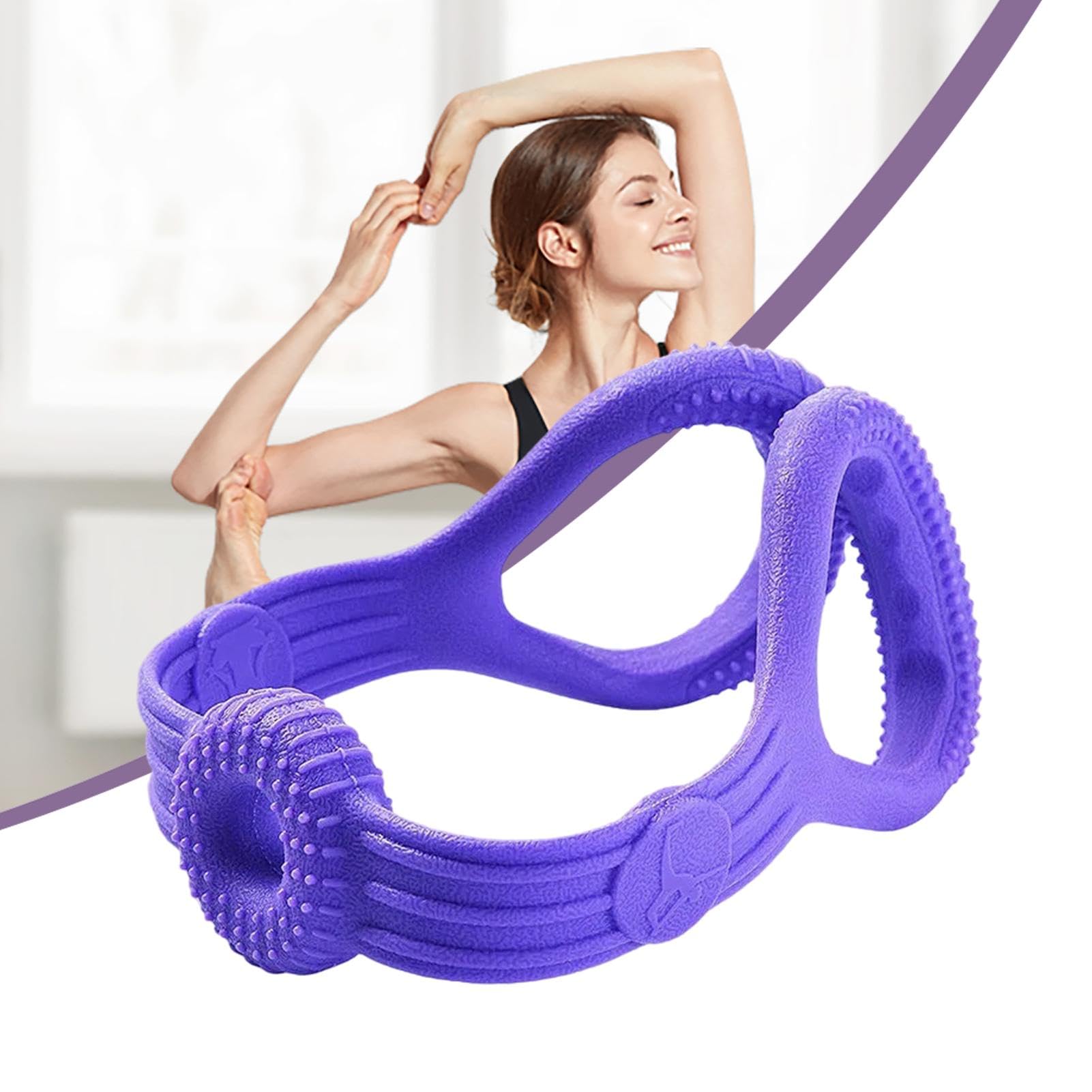Bande De Résistance En Forme De 8 – Silicone Anti-dérapant, 44 Cm, 110 G – Pour Yoga, Pilates, Force – Débutants Et Confirmés