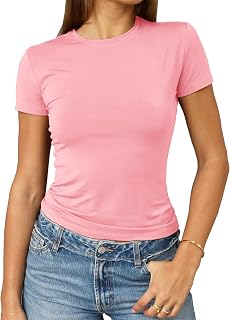 Abardsion Women's Casual Basic Slim Fit T Shirts