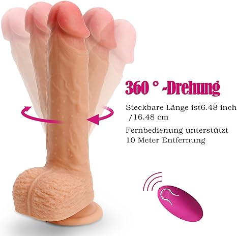 Tracys Dog Consolador Realista con Control Remoto, Dildo ...