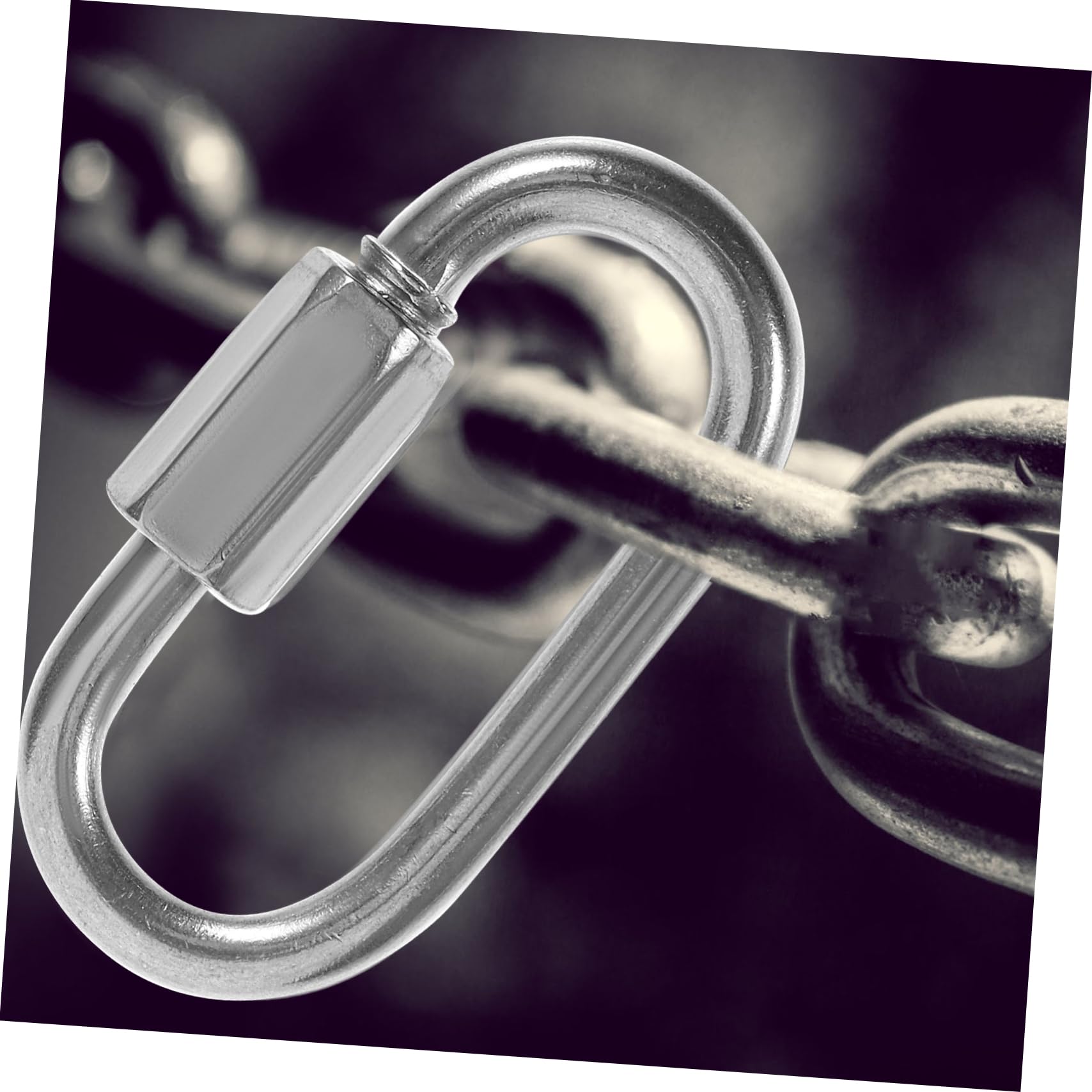 HOMOCONO Heavy Duty Chain Quick Links 6pcs Stainless Steel Locking Connectors for Replacement Link Connectors