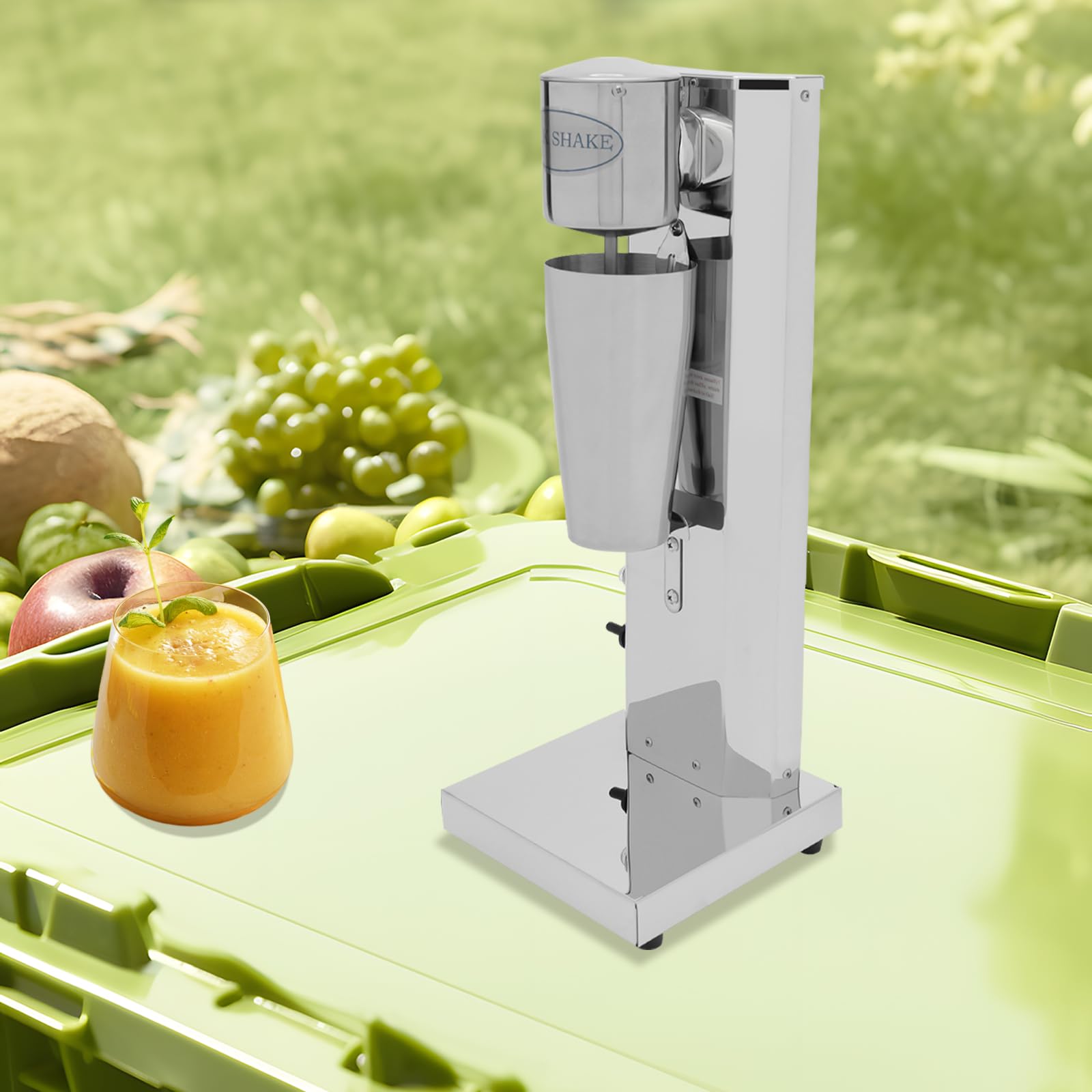 Machine à milkshake électrique en acier inoxydable, jusqu'à 18 000 tr/min, interrupteur One Touch, 2 vitesses, avec bol mélangeur, pour shakes protéinés, cocktail
