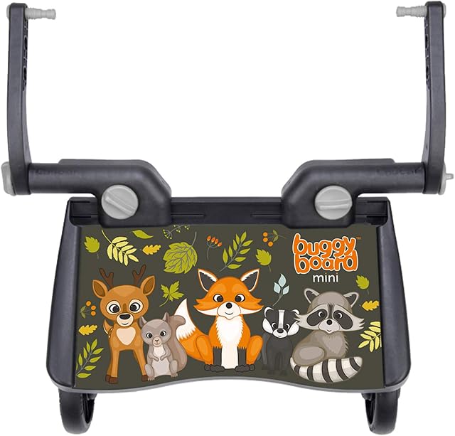 Lascal BuggyBoard Mini Special Edition | Universal Board, Compatible with Over 99% of Pushchairs | Ideal for Smaller Strollers (Woodland Animals)