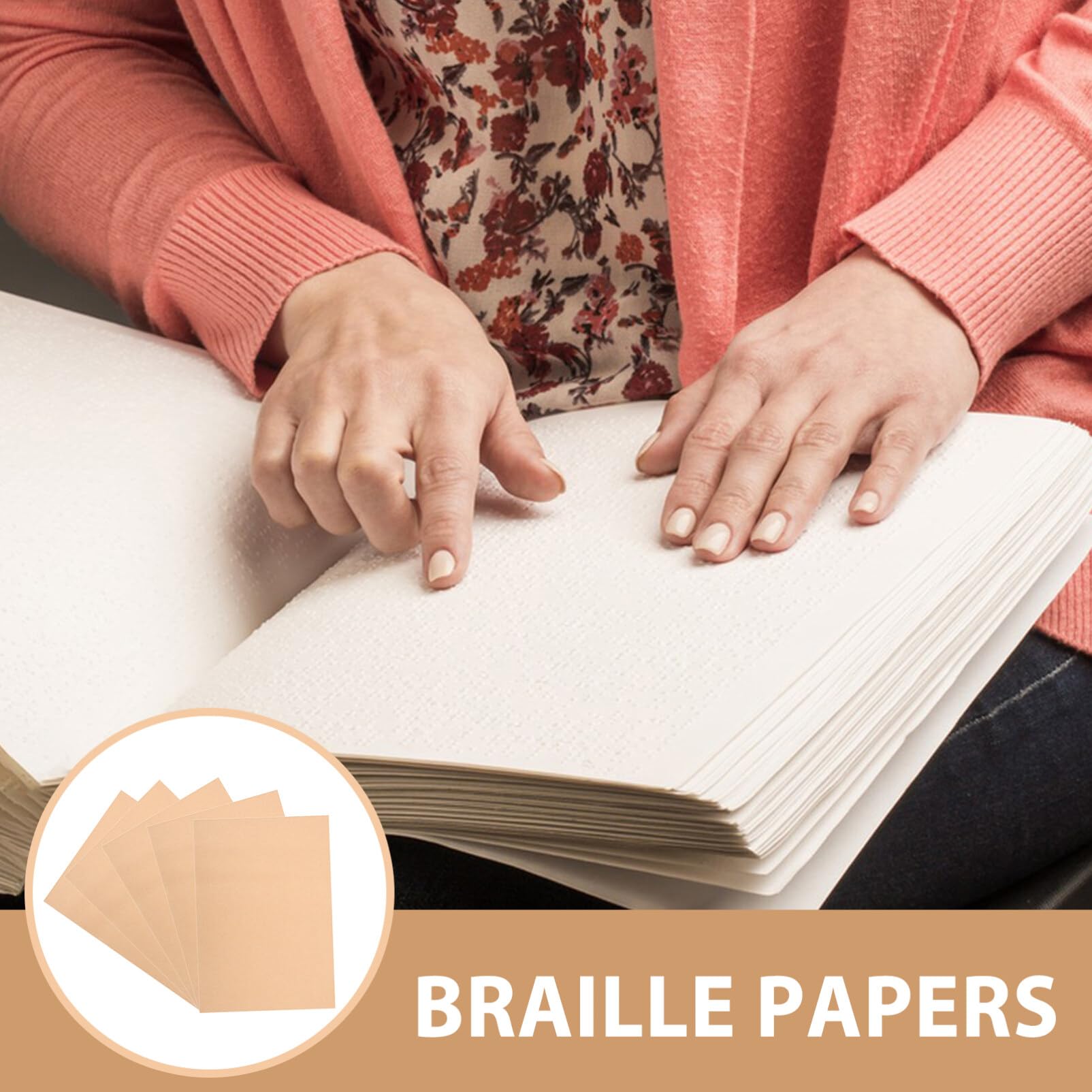 SEWACC Papel Braille 20 Piezas Papel De Escritura Braille Papel De Escritura En Hoja De Escritura Braille Papel De Escritura Para Personas Ciegas